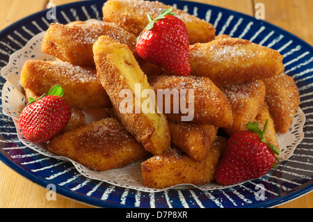 Crema Fritta tief gebratener Pudding Creme Italy Food Stockfoto