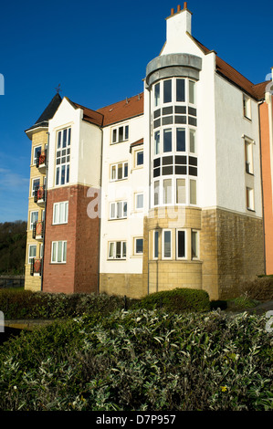 dh DALGETY BAY FIFE Moderne schottische Wohnungen am Meer schottland Architektur neue Hausbau Häuser Stockfoto