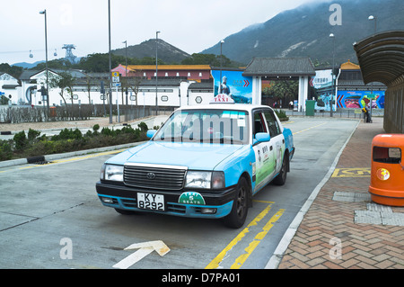 dh LANTAU Hongkong Lantau Insel blau taxi Stockfoto