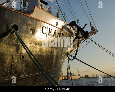 Schoner "Sedov", Hafen Hamburg, Hamburg, Deutschland, Viermastschoner "Sedov", Hamburger Hafen, Hamburg, Deutschland Stockfoto