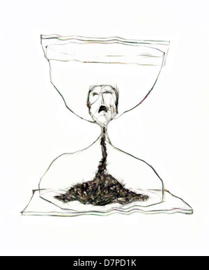 Sanduhr - die Zeit vergeht Stockfoto