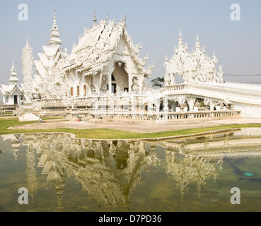 Buddhistische-Hindu-Tempel, Wat Rong Khun in Chiang Rai Stockfoto