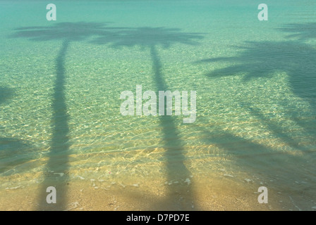 Chinesische Schatten auf die "Siam" Strand von Koh Kut, Reflexionen Stockfoto