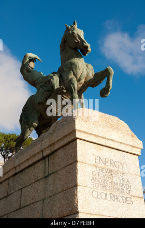 George Frederick Watts Statue Energie am Rhodes Memorial, Cape Town, Südafrika Stockfoto