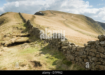 Der Gipfel Grat der High Street, Website von einer Römerstraße, Cumbria, UK. Stockfoto