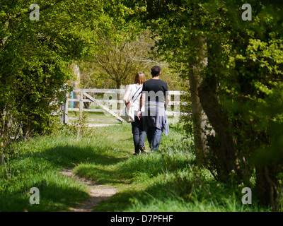 Die Themse Wanderweg, erreichen des Königs Schloss, Oxfordshire, Vereinigtes Königreich Stockfoto