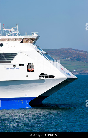 Stenaline Stena Explorer HSS Autofähre von Holyhead Anglesey North Wales Uk, Ireland Stockfoto