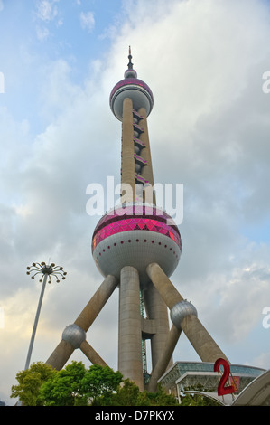 Shanghai China oriental Pearl Tower in Pudong Stockfoto