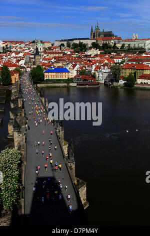 Tschechische Republik Prag 12. Mai 2013 Volkswagen Marathon 2013. Stockfoto