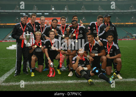 London, UK. 12. Mai 2013. Neuseeland 2012/13 HSBC Sevens Series Champions Credit: Elsie Kibue / Alamy Live News Stockfoto