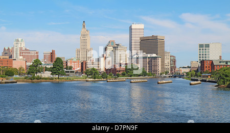 Panorama Skyline von Providence, Rhode Island Stockfoto