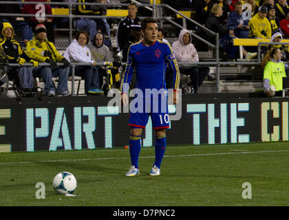 11. Mai 2013 - Columbus, OH - 11. Mai 2013: Colorado Rapids Martin Rivero (10) während der Major League Soccer match zwischen die Colorado Rapids und die Columbus Crew bei Columbus Crew Stadium in Columbus, OH Stockfoto