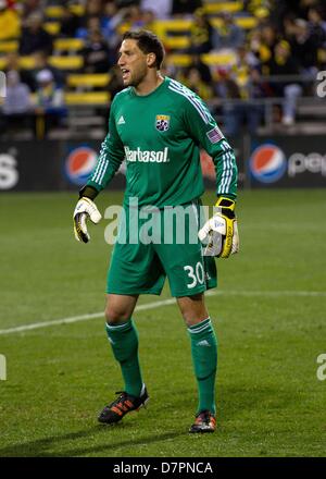 11. Mai 2013 - Columbus, OH - 11. Mai 2013: Columbus Crew Torhüter Andy Gruenebaum (30) in der Major League Soccer match zwischen die Colorado Rapids und die Columbus Crew bei Columbus Crew Stadium in Columbus, OH Stockfoto