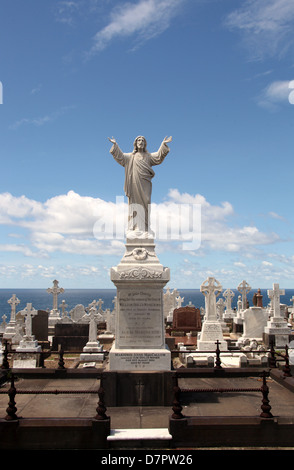 Skulptur auf dem schönen Waverley Cemetery in Australien Stockfoto