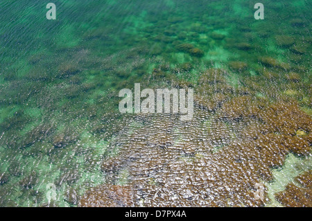 Reflexionen auf dem Wasser, Schwarzes Meer, Krim, Ukraine, Osteuropa Stockfoto