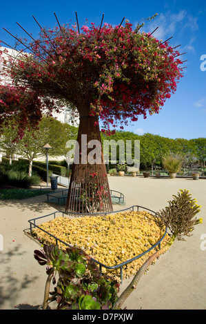 Gartenanlage am Getty Center Stockfoto