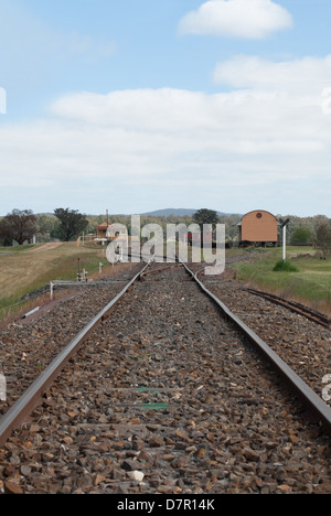 Muckleford Bahnhof auf der Goldfields Railway, Victoria, Australien Stockfoto