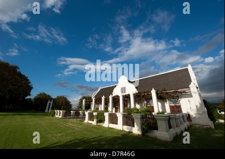 Cape niederländischen Herrenhaus, Meerlust Wine Estate, in der Nähe von Stellenbosch, Südafrika Stockfoto