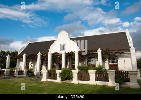 Cape niederländischen Herrenhaus, Meerlust Wine Estate, in der Nähe von Stellenbosch, Südafrika Stockfoto