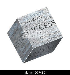 Cube Form Business Konzept Wortwolke Stockfoto