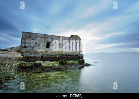 konkrete Fort an Hayling Island bleibt von Weltkrieg zwei Stockfoto