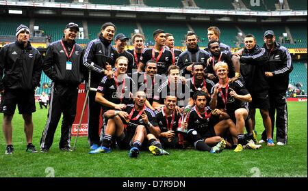 London, UK. 12. Mai 2013.  Twickenham, England. Neuseeland-Gewinner von der IRB Marriott London Sevens im Twickenham Stadium. Stockfoto