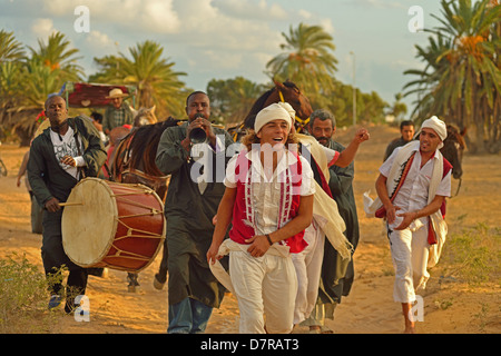 Traditionelle Hochzeit im Al Kantara, Insel Djerba, Tunesien Stockfoto