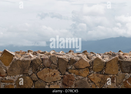 Archäologische Ruinen von Monte Alban, alte Hauptstadt der Zapotecs, Oaxaca, Mexiko Stockfoto