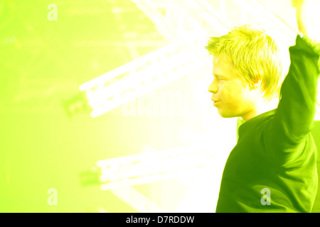 DJ Ferry Corsten am Arbeitsplatz in der Trance Energy Stockfoto