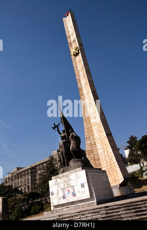 Die Derg-Denkmal in Addis Abeba, Ethiopia.The Derg wurden das kommunistische Regime, das Äthiopien zwischen 1974 bis 1987 regierte Stockfoto