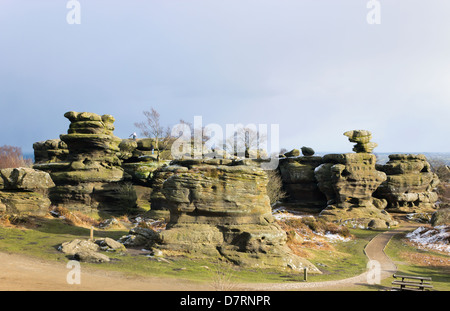 Brimham Moor, North Yorkshire, England. Brimham Rocks. Stockfoto