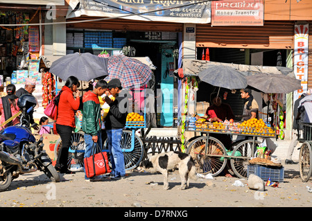 Straßenszene-Day-Markt Banepa Nepal Stockfoto