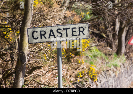 Das kleine Fischerdorf Dorf Craster in Northumberland Stockfoto