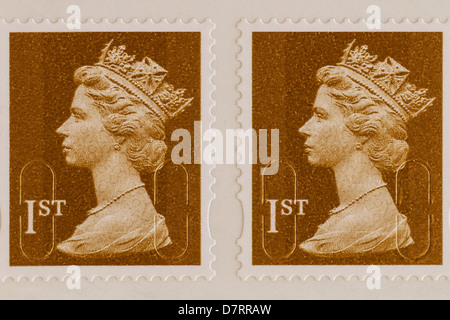 Royal Mail-1. Klasse-Briefmarken Stockfoto