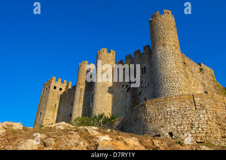 Obidos Schloss (jetzt Hotel-Pousada), Obidos, Leiria Halbin, Estremadura, Portugal Stockfoto