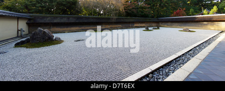 Steingarten am Ryoanji-Zen-Tempel in Kyoto, Japan Stockfoto