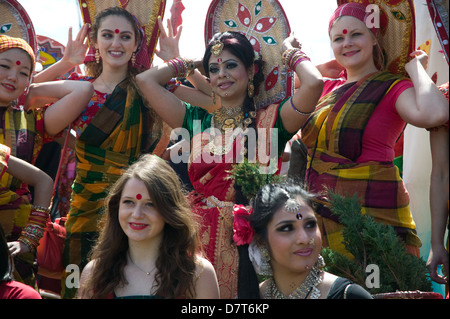 Indischen traditionellen Bengali gegründet Mela Victoria Park Bogen Ost-London Stockfoto