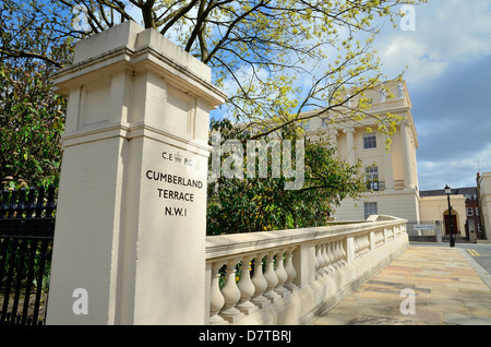 Cumberland Terrasse Regents Park London Stockfoto