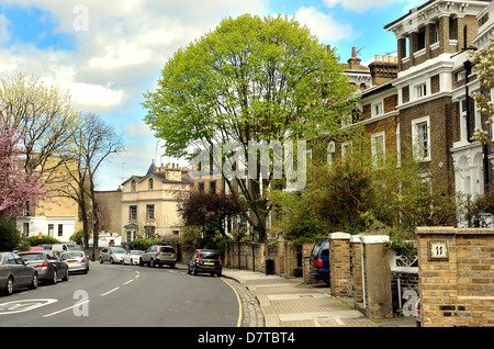 Häuser im Norden Londons Gloucester Crescent Camden Town Stockfoto