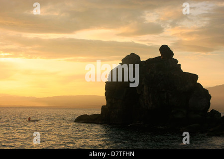 Sonnenuntergang am Apo Island, Philippinen, Südostasien Stockfoto