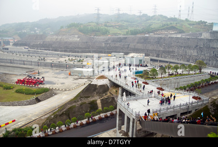 Blick von der drei-Schluchten-Damm am Jangtse China Stockfoto