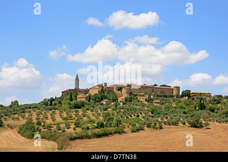 Blick von Pienza, Toskana, Italien Stockfoto