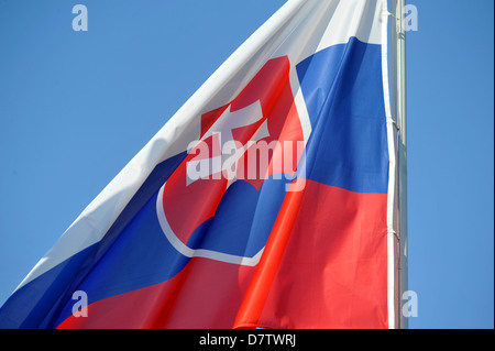 Slowakische, Tschechische Republik, Flagge Stockfoto