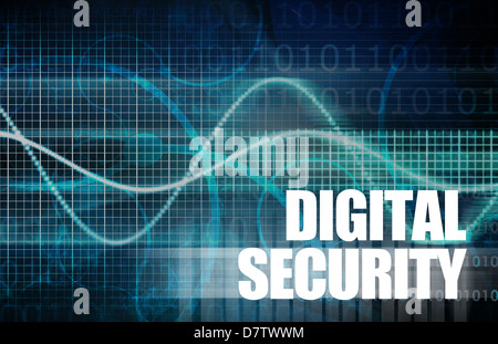 Digital Security-Branche durch die Online-Daten-Kunst Stockfoto