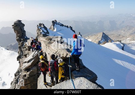 Gran Paradiso, 4061m, der höchste Gipfel ganz in Italien, Nationalpark Gran Paradiso, Aosta-Tal, Italienische Alpen, Italien Stockfoto