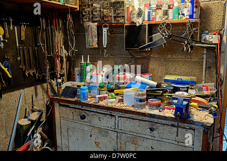 Unordentlich Workshop, Irland Stockfoto