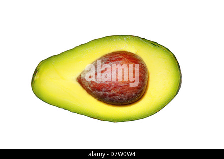 Avocado, isoliert auf weißem Hintergrund Stockfoto