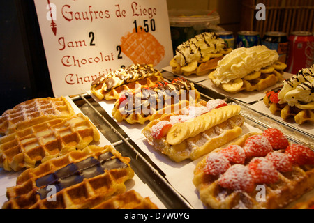 Waffeln, Brüssel, Belgien Stockfoto