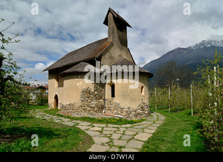 Italien, Südtirol, Vinschgau, Kirche Sankt Vigilius Und Blasius in Morter Stockfoto