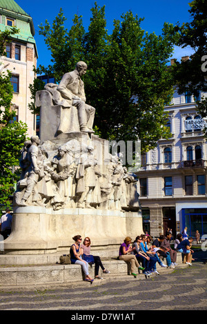 Vörösmarty-Platz, Vaci Utca, Budapest, Ungarn Stockfoto